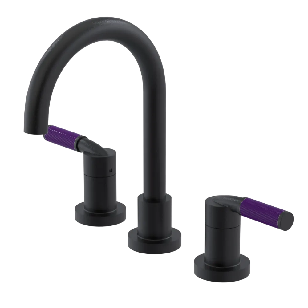 Rubinet Widespread Lav. Set. (less drain) Matt Black