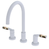 Rubinet Widespread Kitchen Set Matt White