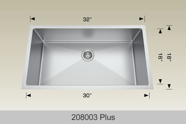 Bosco Standard Plus Series Kitchen Sink 32 x 18