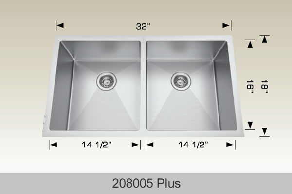 Bosco Standard Plus Series Kitchen Sink 32 x 18