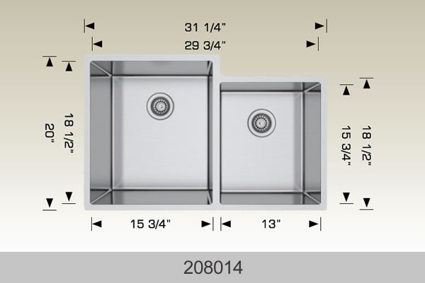 Bosco Builder Series Kitchen Sinks 31 x 20