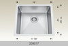 Bosco Builder Series Radius Corner UnderMount Sink 19 x 17.5