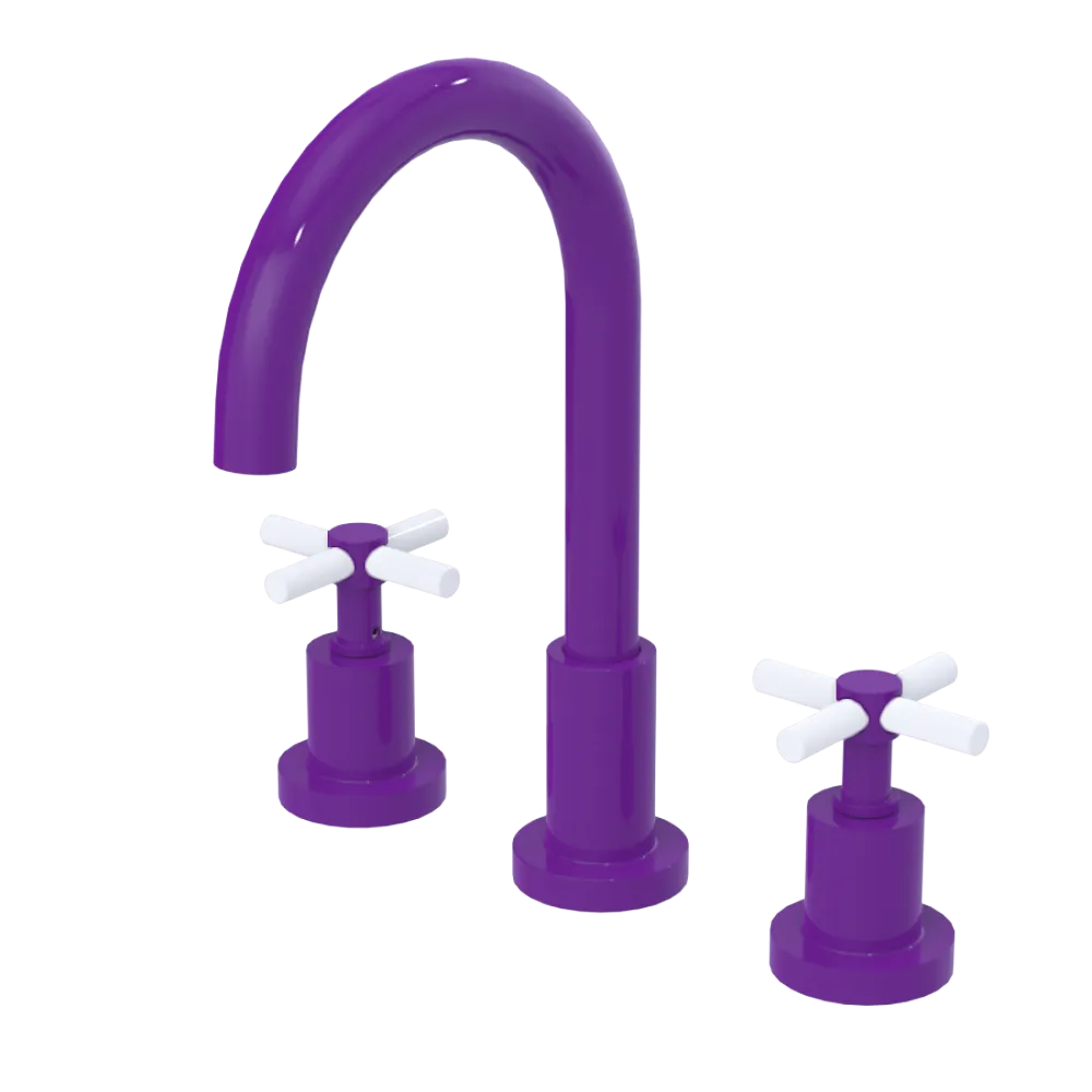 Rubinet Widespread Kitchen Set with LaSalle Spout Purple Haze