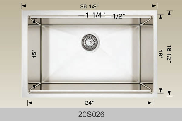 Bosco Super Series Plus Multi Level Kitchen Sink 26 1/2 x 18 1/2