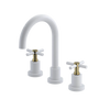 Rubinet Widespread Lav. Set. (less drain) White