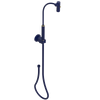 Rubinet Hand Held Shower Bidet with Extended Reach & Dual Function Spray Including Wall Bracket with Supply & Hose (Round) Midnight Blue