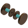Rubinet Shower Door Knob (set) Tuscan Brass