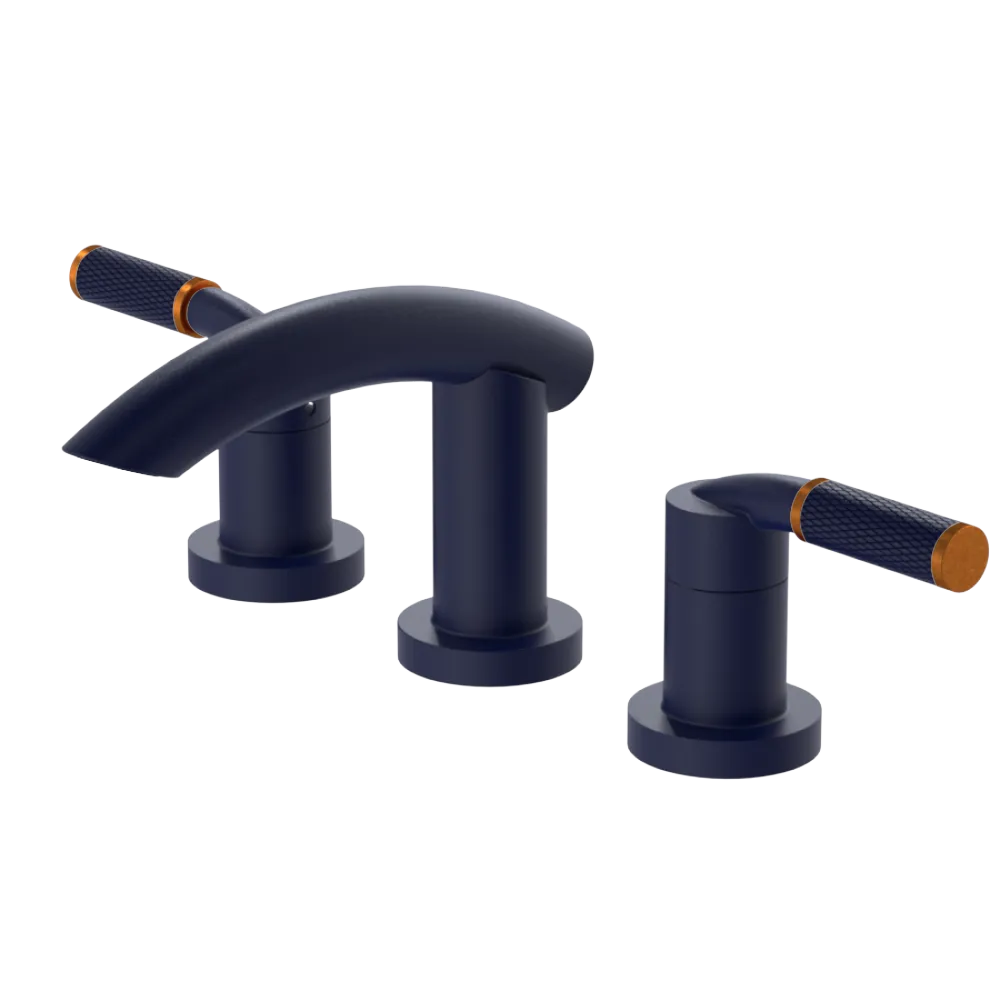 Rubinet Widespread Lav. Set. (less drain) Midnight Blue