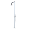 Rubinet Pressure Balance Outdoor Shower with Hand Held Shower & 10" Shower Head - 304 Stainless Steel Satin Chrome