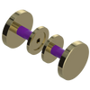 Rubinet Shower Door Knob (set) Natural Brass