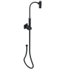 Rubinet Hand Held Shower Bidet with Extended Reach & Dual Function Spray Including Wall Bracket with Supply & Hose (Square) Matt Black