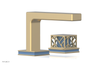JOLIE Single Handle Faucet - Square Handle with "Light Blue" Accents 222-07