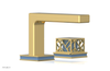 JOLIE Single Handle Faucet - Square Handle with "Light Blue" Accents 222-07