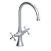 Rubinet Two Handle Single Hole Kitchen Set Satin Chrome