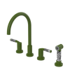 Rubinet Widespread Kitchen Set with Hand Spray Green Envy