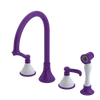 Rubinet Widespread Kitchen Set with Hand Spray Purple Haze