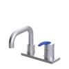 Rubinet 4" Centre Single Control Lav. Set. with Genesis spout (less drain) Satin Chrome