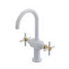Rubinet Single Hole Dual Handle Lav. Set with LaSalle Spout (less drain) Matt White