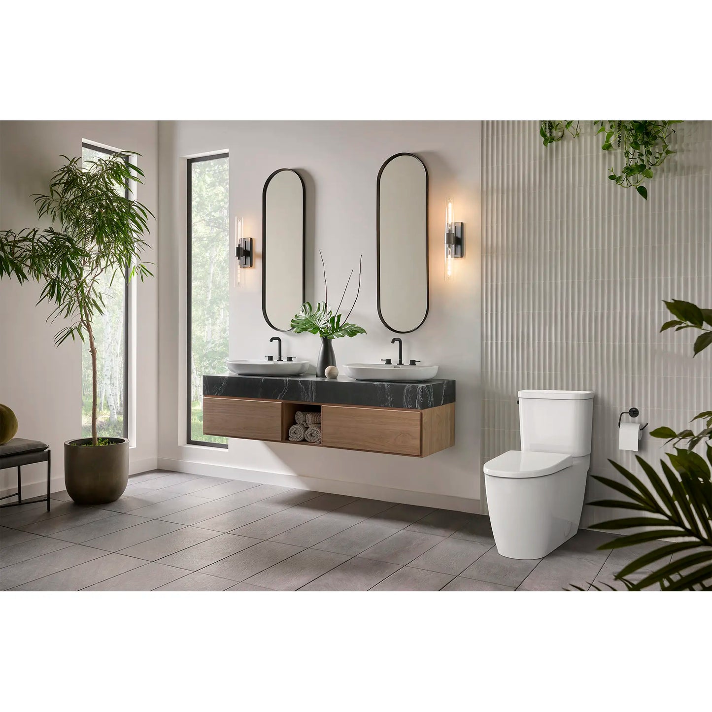 Essence Two-Piece Right Height Elongated Single Flush Toilet 1.28 Gpf