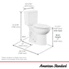 American Standard Aspirations EcoStrength Two-Piece 0.80 gpf/3.0 Lpf Chair Height Elongated Right-Hand Trip Lever Toilet Less Seat