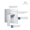 Grohe Allure New Pressure Balance Valve Trim With Cartridge - Golzar Home