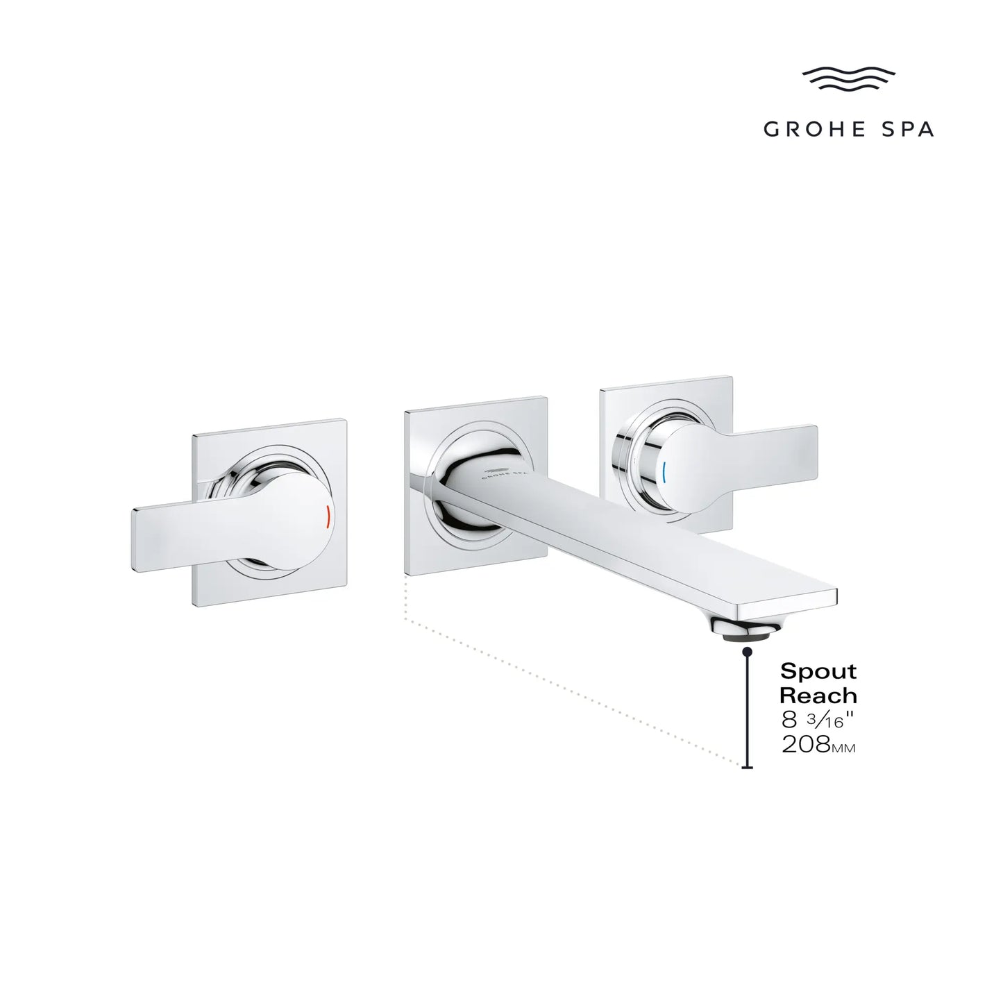 Grohe Allure New 2-Handle Wall Mount Bathroom Faucet 1.2 Gpm - Golzar Home