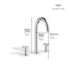 Grohe Atrio New 8" Widespread 2-Handle M-Size Bathroom Faucet 1.2 Gpm