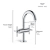 Grohe Atrio New Single Hole Two-Handle M-Size Bathroom Faucet, 1.2 Gpm