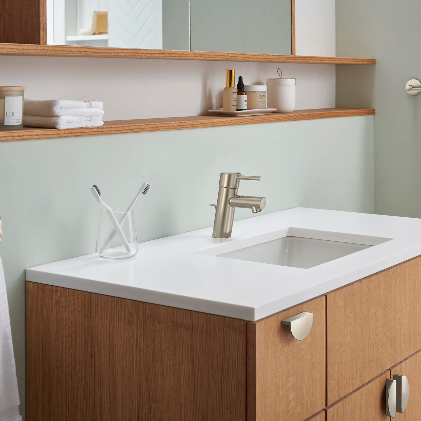 Concetto™ Single Hole Single-Handle S-Size Bathroom Faucet 1.2 Gpm Less Drain - Golzar Home