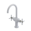 Rubinet Single Hole Dual Handle Lav. Set with LaSalle Spout (less drain) Matt White