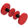 Rubinet Shower Door Knob (set) Red