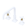 Rubinet Widespread Kitchen Set with Genesis Spout Matt White