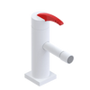 Rubinet Single Control Bidet Fitting (less drain) Matt White