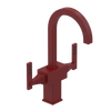 Rubinet Single Hole Dual Handle Lav. Set. (less drain) Maroon