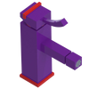 Rubinet Single Control Bidet Fitting (less drain) Purple Haze