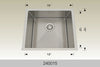Bosco 240015 15" Stainless Steel Undermount Sink