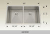 Bosco 241830 30" Stainless Steel Double Bowl Kitchen Sink
