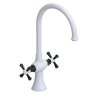 Rubinet Two Handle Single Hole Kitchen Set Matt White