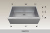 Bosco 244033 33" Stainless Steel Apron-Front Kitchen Sink