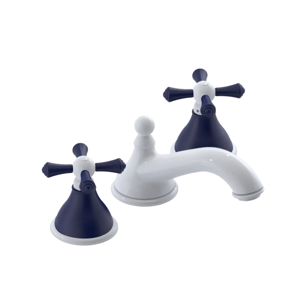 Rubinet Widespread Lav. Set. (less drain) White