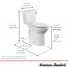 American Standard Cadet® PRO Two-Piece 1.28 gpf/4.8 Lpf Extra Tall Height Elongated Right-Hand Trip Lever Toilet Less Seat