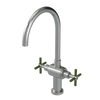 Rubinet Two Handle Single Hole Kitchen Set with LaSalle Spout Satin Nickel