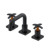 Rubinet Widespread Lav. Set. with Genesis spout (less drain) Matt Black