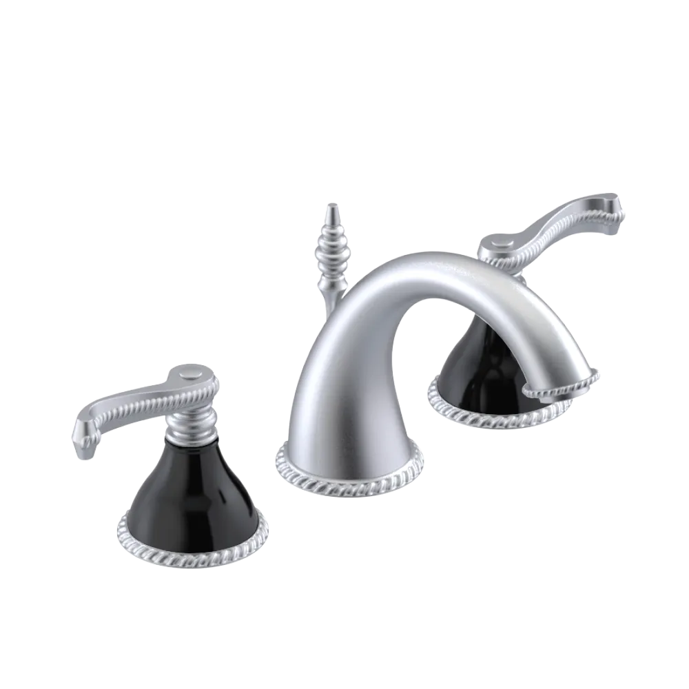Rubinet Widespread Lav. Set. (less drain) Satin Chrome