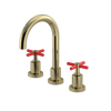 Rubinet Widespread Lav. Set. (less drain) Natural Brass