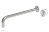 CIRC - 14" Single Handle Wall Lavatory Set - White Marble Handle 250-17-14