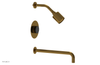 CIRC 14" Pressure Balance Tub and Shower Set - Marble Handle 250-28-14