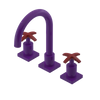 Rubinet Widespread Lav. Set. (less drain) Purple Haze