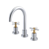 Rubinet Widespread Lav. Set. (less drain) Satin Chrome