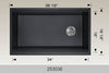 Bosco 253036 36" Granite Composite Kitchen Sink